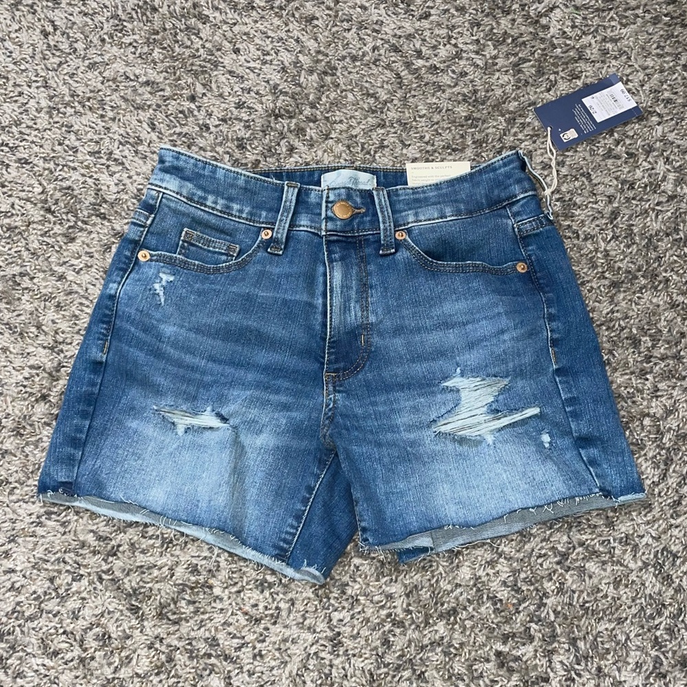 Distressed Jean shorts